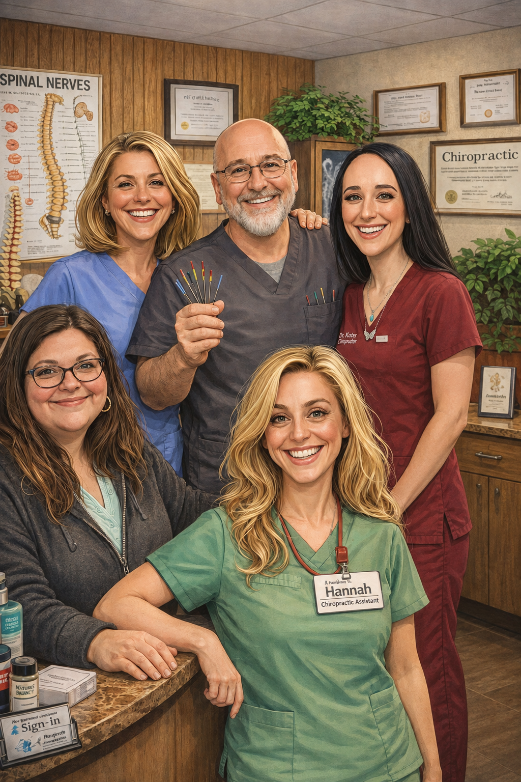 The Barnes Family Chiropractic Center team